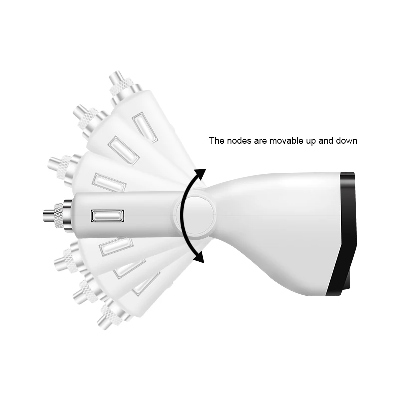 Адаптер ACCNIC 5 в 1 а/120 А с двумя USB портами Вт СВЕТОДИОДНЫЙ монитор напряжения