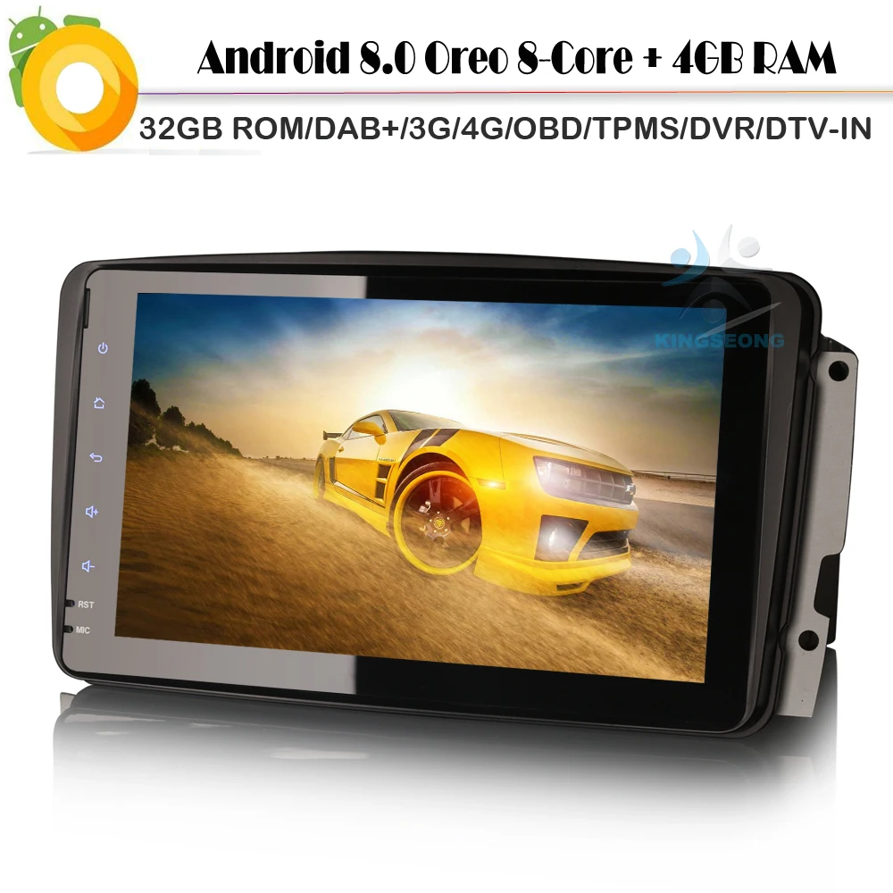 DAB + Android 8 0 Авторадио автомобильный стерео Radi плеер для Mercedes Benz CLK C209 W209 WiFi 3G 4G GPS BT USB