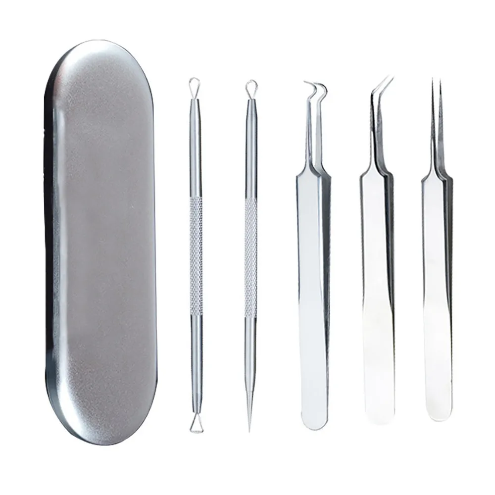 5 шт. экстрактор акне из нержавеющей стали инструмент для удаления угрей уход за
