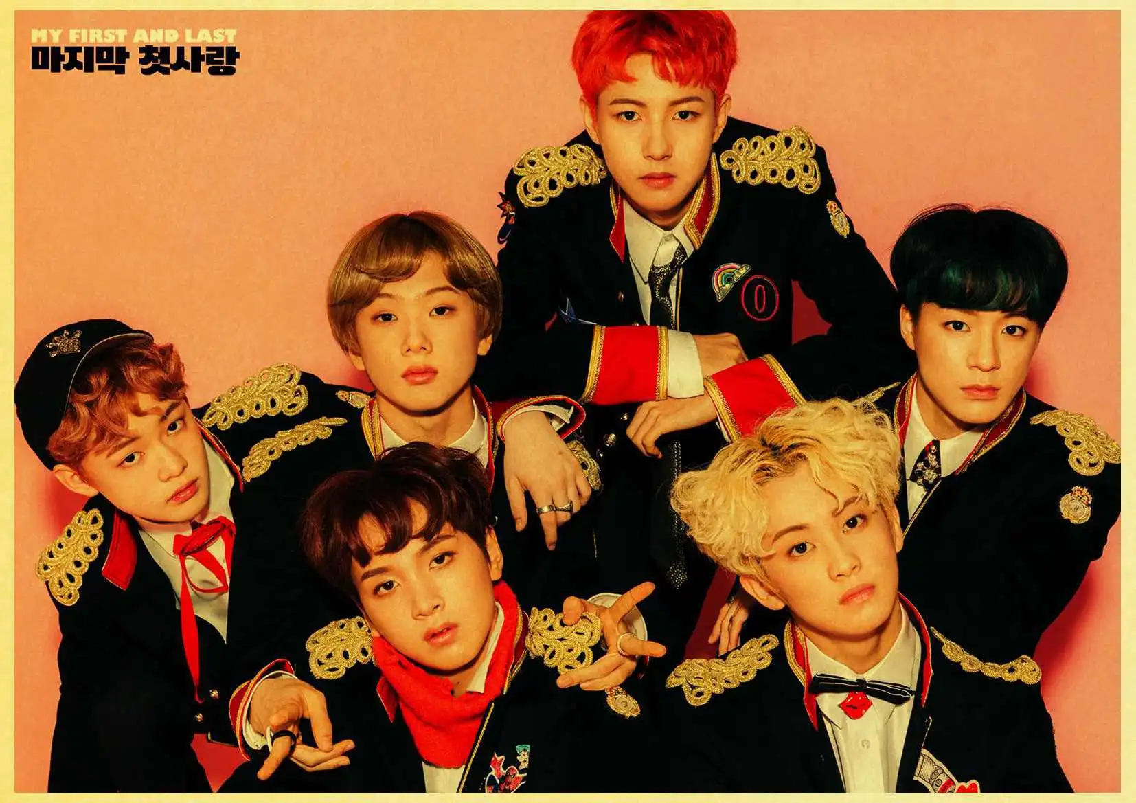 Корейская мужская команда NCT винтажный бумажный плакат настенная живопись украшение дома 42X30 см 30X21 см - Цвет: E023
