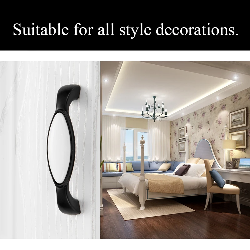 Черно белые керамические дверные ручки выдвижные ящики современные кухонные и