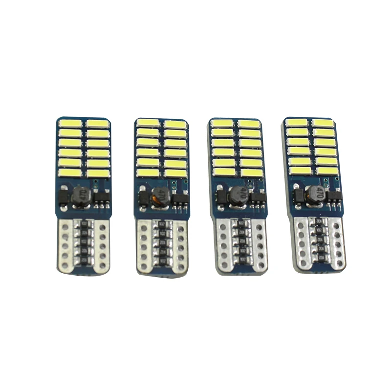 2 шт. Автомобильные светодиодные лампы T10 194 W5W Canbus 24 SMD 4014