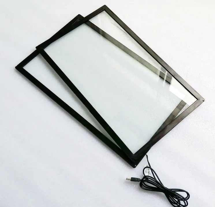 20 дюймов инфракрасный ИК 10 точек сенсорный экран панель со стеклянным сенсорным