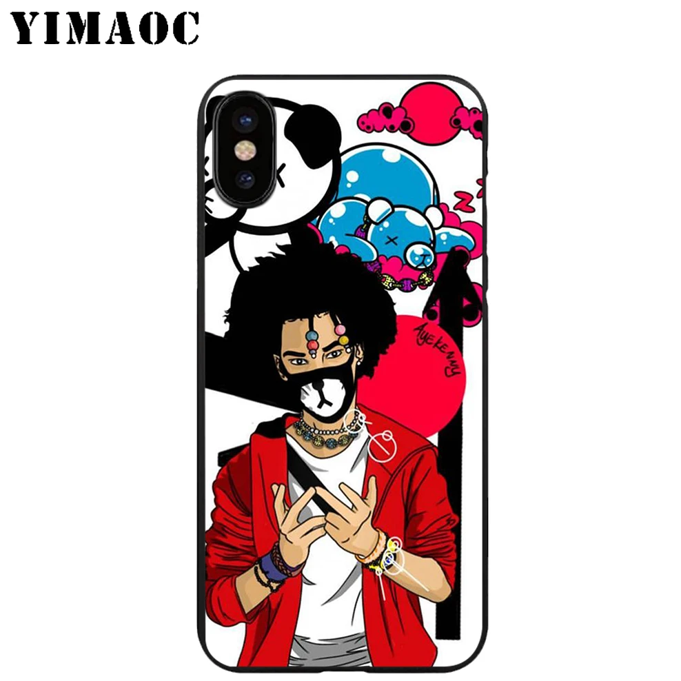 YIMAOC Swag обезьяна мягкий ТПУ Черный силиконовый чехол для iPhone X или 10 8 7 6 6S Plus 5 5S SE Xr Xs