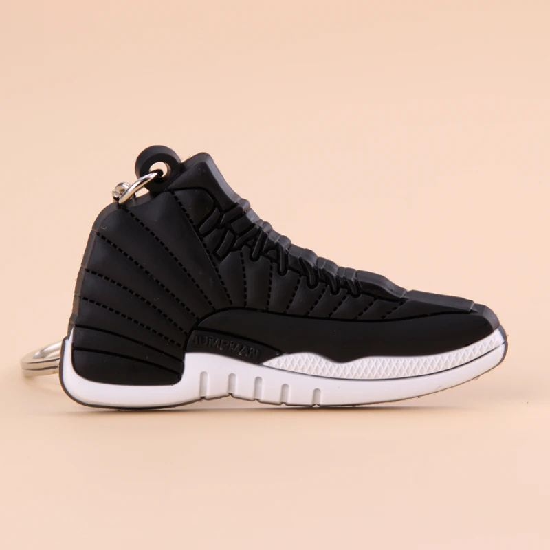 Picture Color15 Брелок Новые экзотические мини Jordan 12 ретро обуви ключевая цепь Для мужчин и Для женщин детские подарочные брелки на баскетбольных кроссовок ключ держатель Porte Clef - Цвет: Picture Color15
