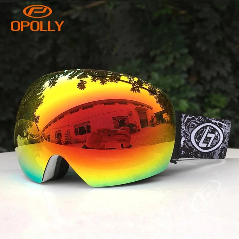 Лыжные очки противотуманная Лыжная маска двухслойные UV400 для катания на коньках