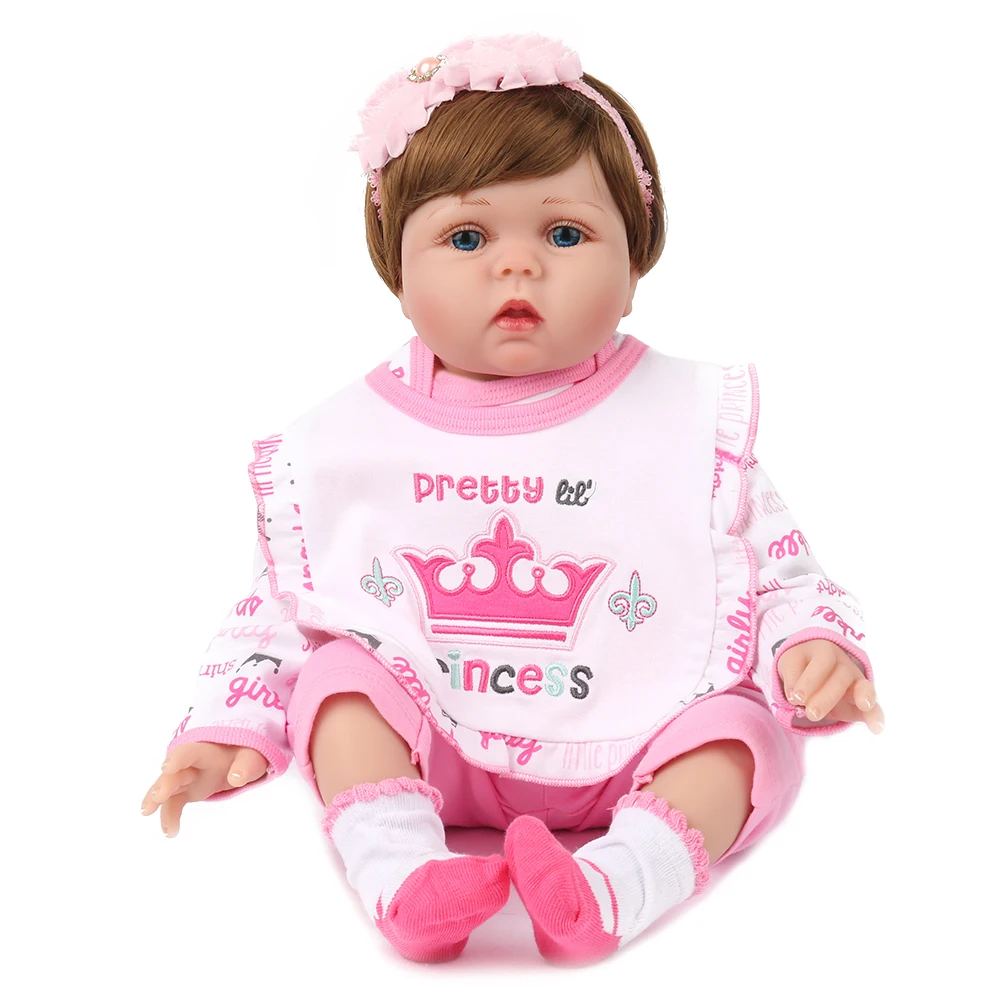 

22 inch Silicone Reborn Baby Dolls Alive Lifelike Real Dolls Realistic Menina Babies Bebe Girl Toys Birthday Gift l.o.l NPKDOLL