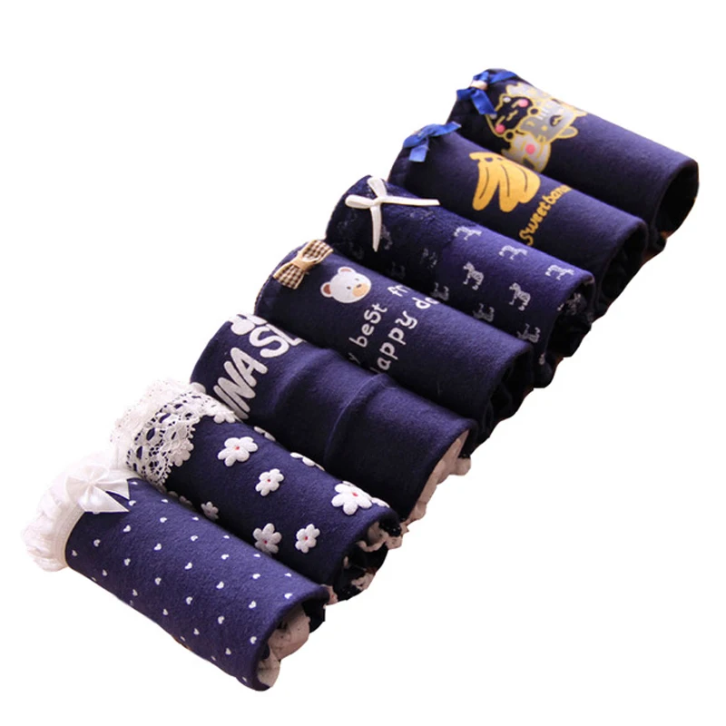 Нижнее белье 7 шт./лот женские трусики хлопковое нижнее кружевные сексуальное