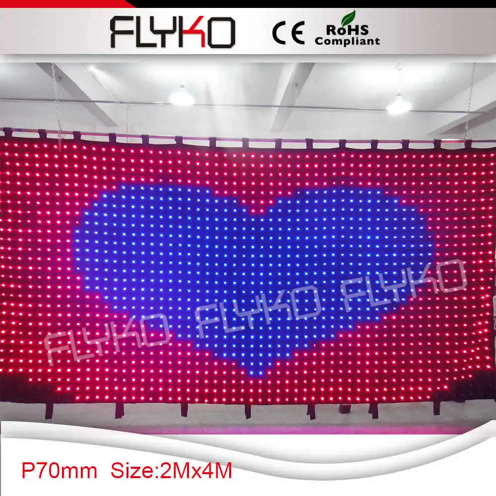 P7 огнеупорный бархат ткань гибкий светодиодный видео занавес 2x4m|led video curtain|video