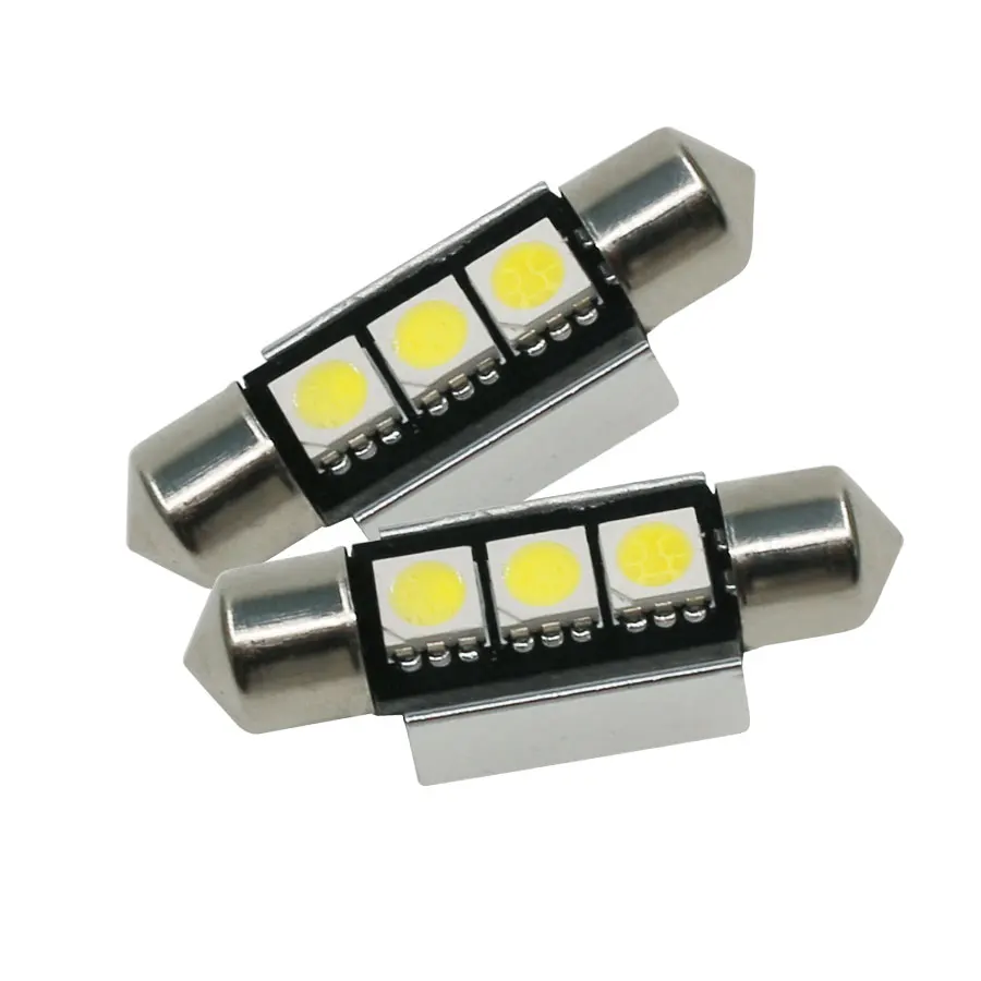 Белый CANBUS Festoon Dome C5W 36 мм 39 внутренняя лампа 3 SMD Автомобильный светодиодный