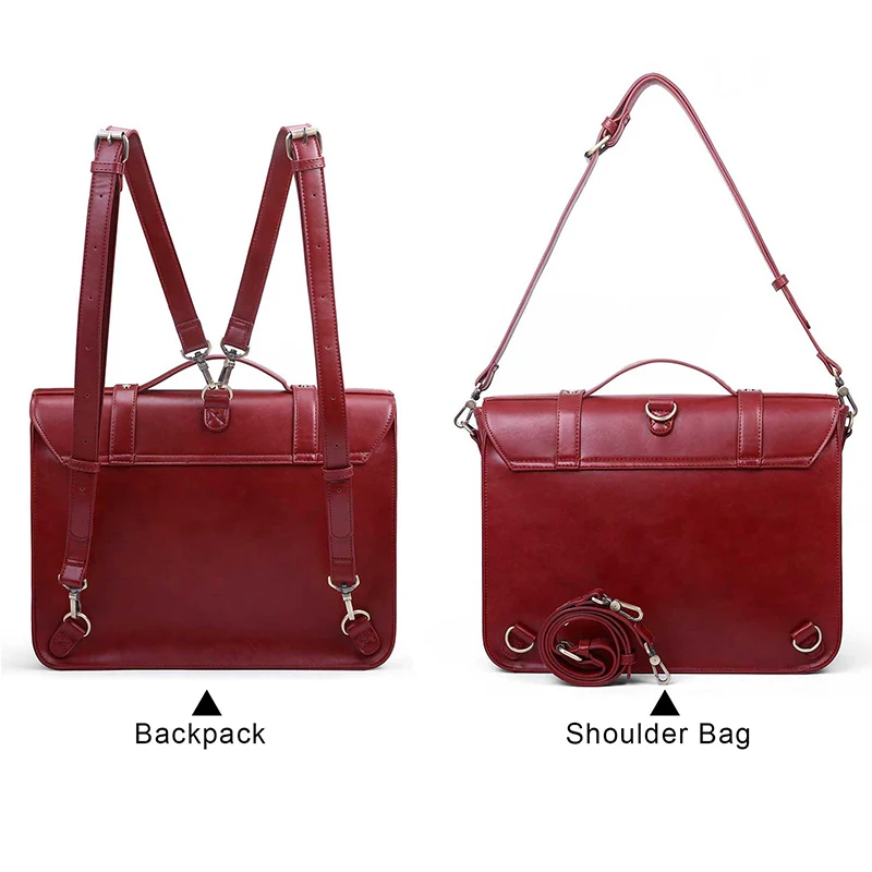 Сумка мессенджер ECOSUSI женская из искусственной кожи 15 3 дюйма|leather shoulder bag|designer
