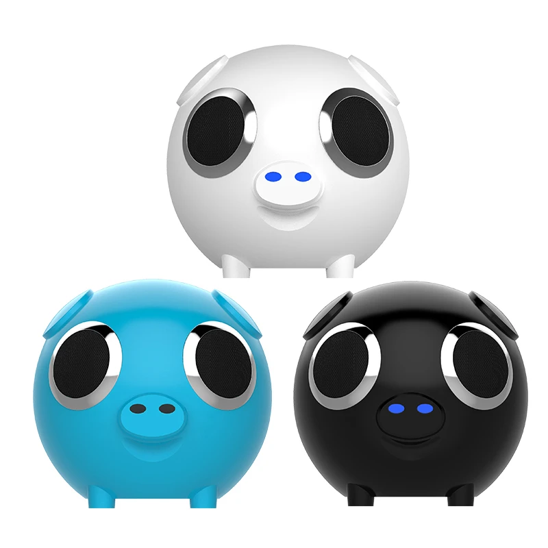 Портативная беспроводная мини колонка с Bluetooth милая мультяшная свинка стерео бас