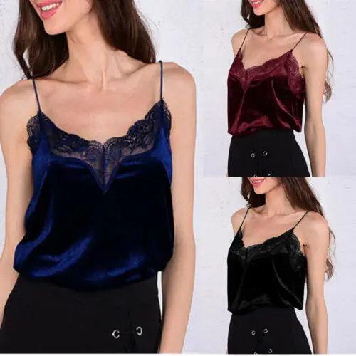 Женский пикантный приталенный однотонный кружевной бархатный жилет без рукавов