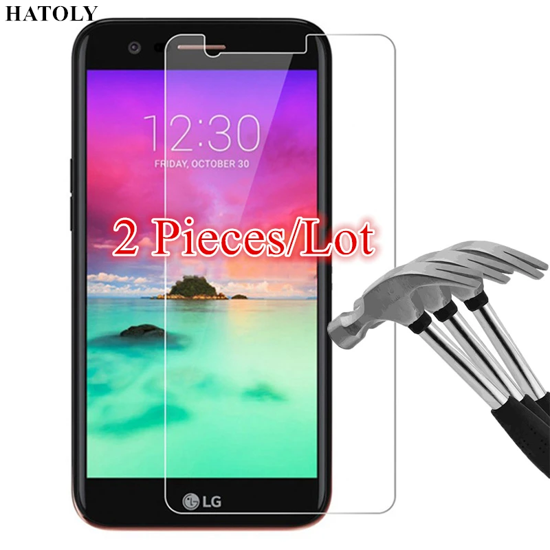Для стекла LG K10 2017 закаленное стекло для Защита экрана HD тонкая пленка LV5 X400 M250 HATOLY