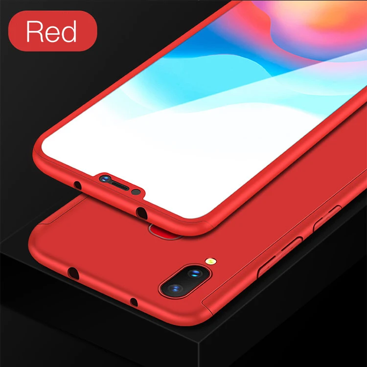 Red 360 Полный корпус чехол для Xiaomi mi 8 9 SE 6X 5X 5S плюс ударостойкий Чехол-Крышка для Xiaomi mi Max mi x Note 2 3 A1 A2 A3 Lite F1 играть CC9e - Цвет: Red