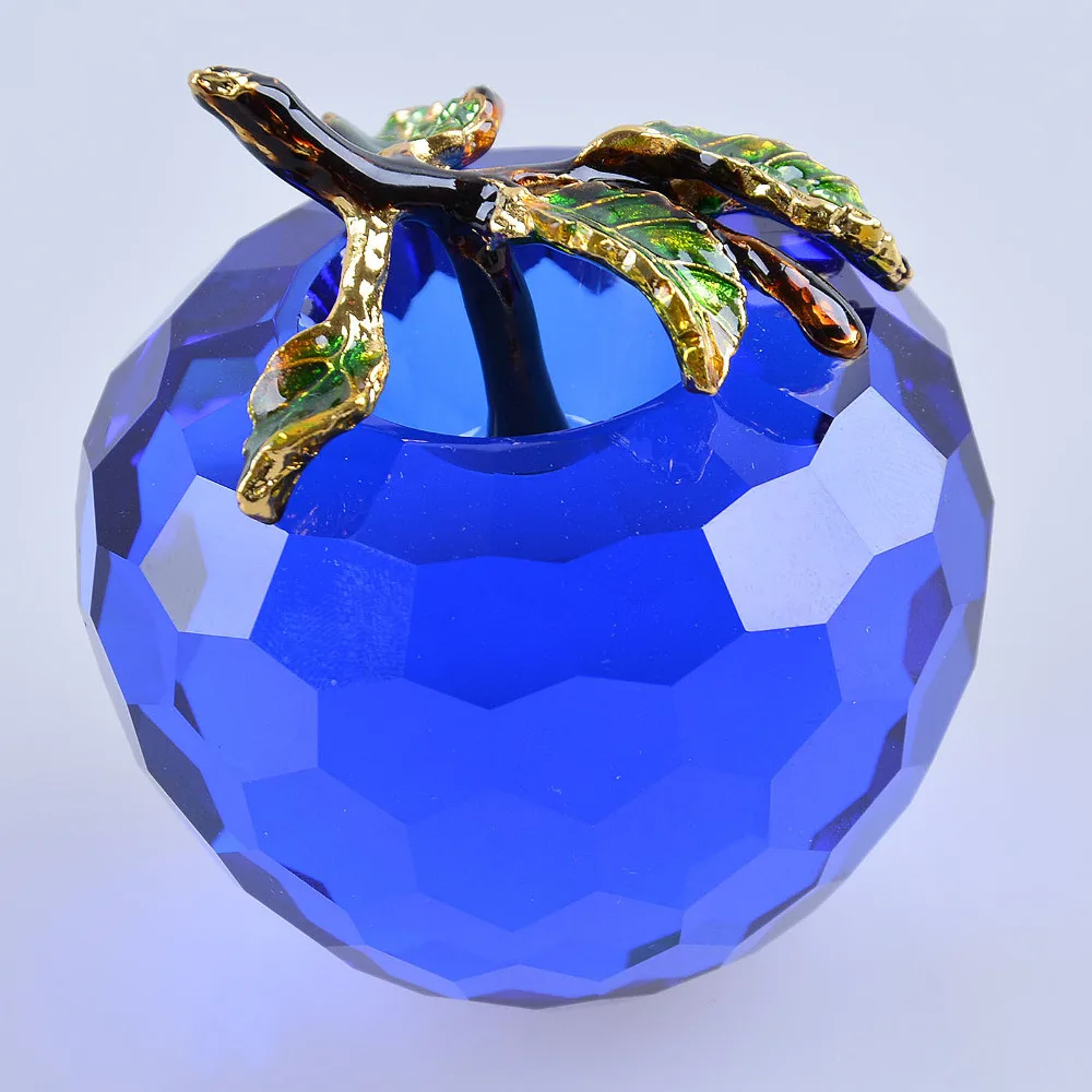 Горячая Распродажа на русском языке синие кристаллы яблоко пресс папье