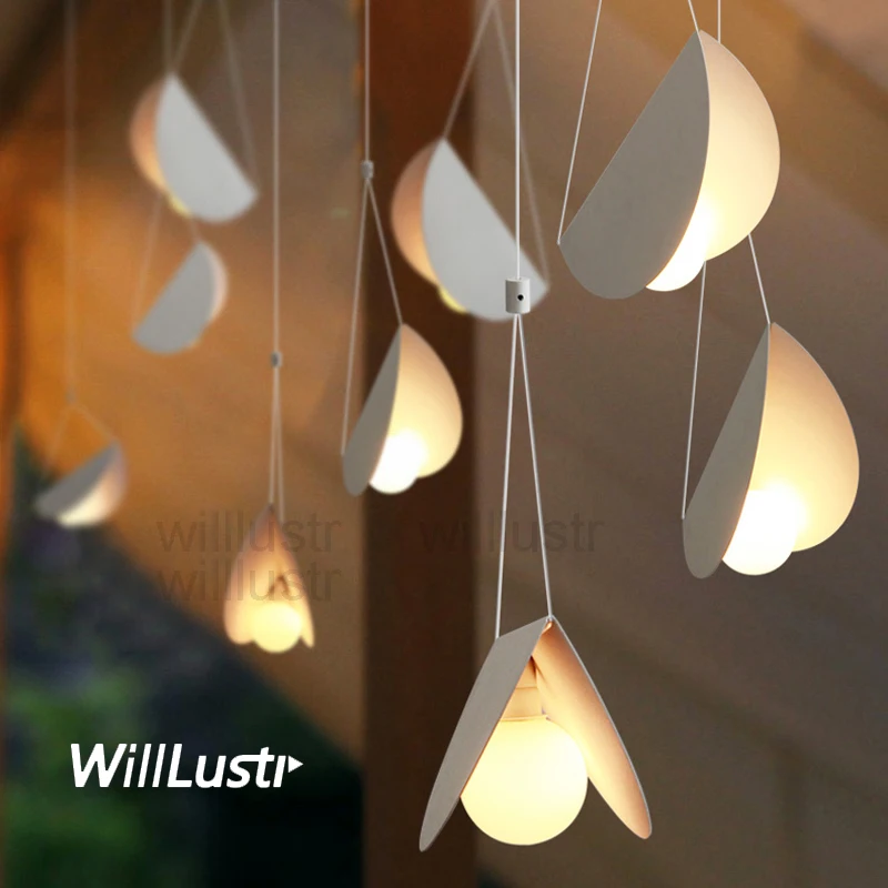 Металлический подвесной светильник в виде оригами летающая складная бумажная