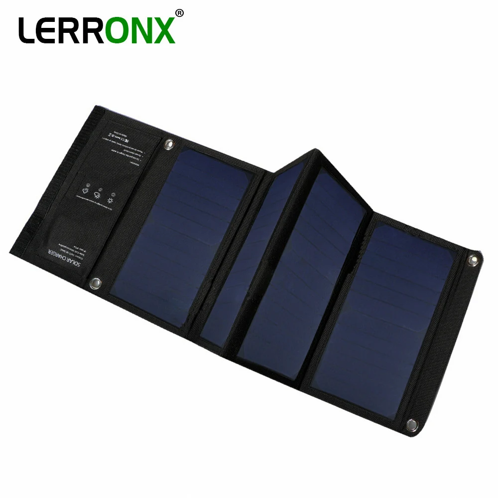LERRONX Sunpower Солнечная Панель зарядное устройство 28 Вт Складные портативные