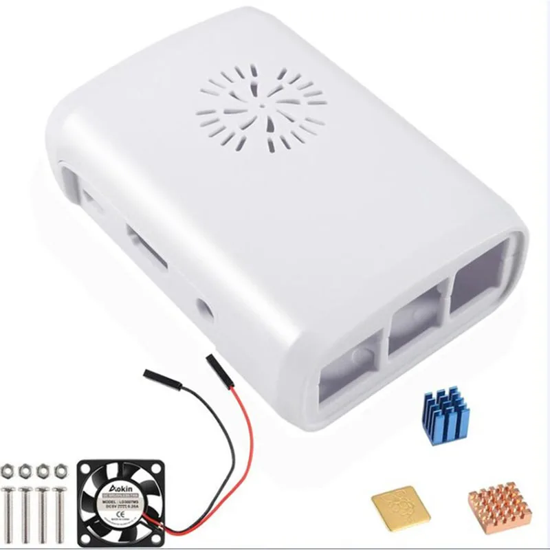 Крышка корпуса для Raspberry Pi с алюминиевым радиатором охлаждающий вентилятор 3 Model B