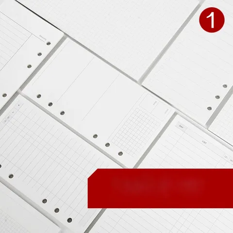 Сменный блок для блокнота А5/А6/А7, спиральный Ежедневник для переплета, внутренняя страница, для бумаги, для молочных продуктов, еженедельный и Ежемесячный план для выполнения линий, в точку