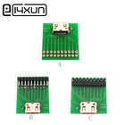 1 шт. DIY Mini HDMI Тип C сварочный гнездовой разъем с платой 2,54 мм, 19 контактов, разъем PCB 19 + 1 Позолоченный разъем