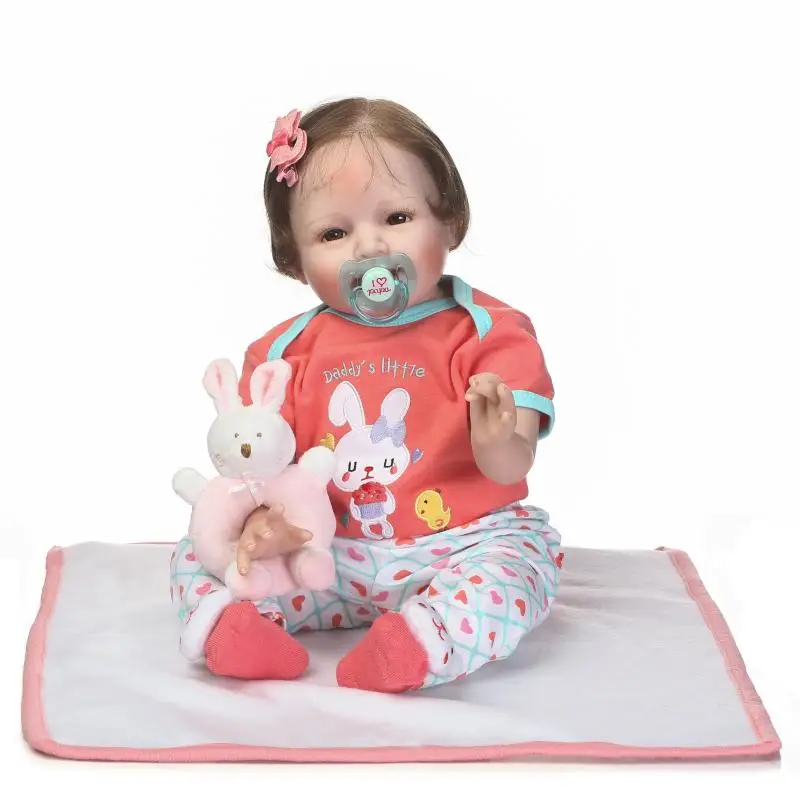 55 см Силиконовые Reborn куклы Baby живой реалистичный Boneca Bebe реалистичные настоящая