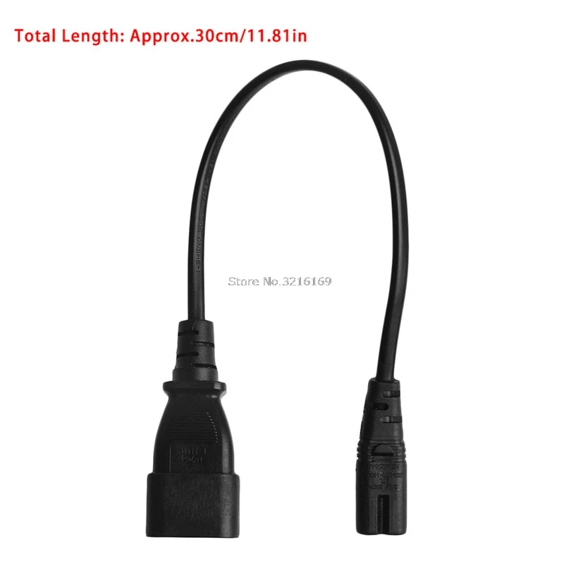 Переходник со штекера C14 на гнездо C7 для PDU UPS 30 см | Обустройство дома