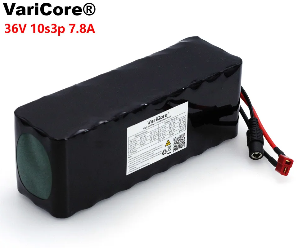 VariCore 36В 7.8Ah 10S3P 18650 аккумуляторная батарея модифицированные велосипеды