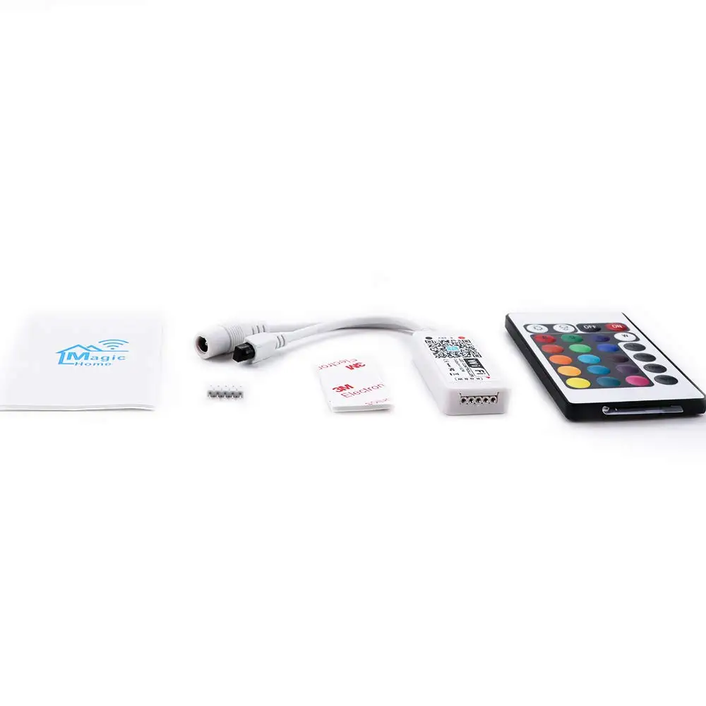 RGB RGBW RGBWW 5050 SMD Светодиодная лента для управления Wi-Fi, адаптер постоянного тока 12 В, светодиодный Диодная лента с умным управлением