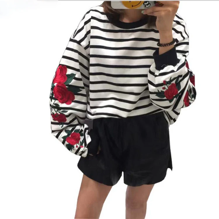 Полосатый Для женщин толстовка|sweatshirt sweatshirt|sweatshirt womensweatshirt striped |