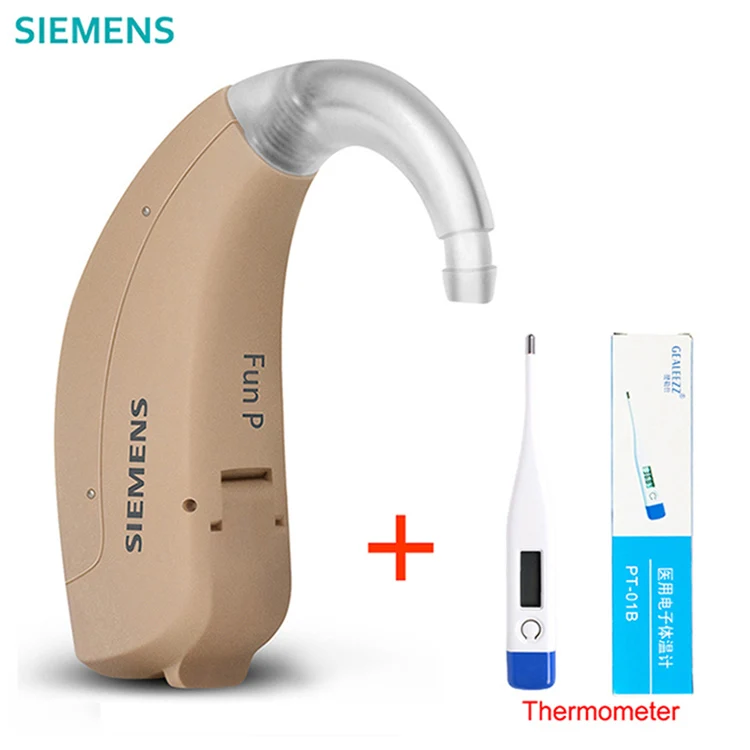 with Thermomter Siemens Fun P 6 каналов слуховой аппарат слуховые аппараты мини BTE цифровые беспроводные звуковые усилители уход за ушами для пожилых людей умеренная сильная потеря - Цвет: with Thermomter