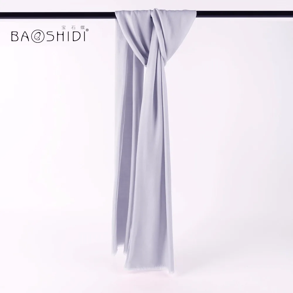 [BAOSHIDI] 90% шерсть + 10% кашемир 200S зимний шарф роскошные брендовые шарфы модные