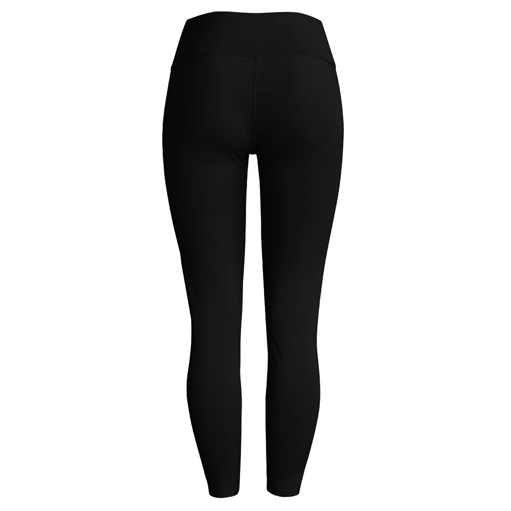

SAGACE Solid Strecth Leggings Pants For Women Elastic Yoga Pants Leggings Clothing Soft Mesh Stitching Hip Pants Trousers