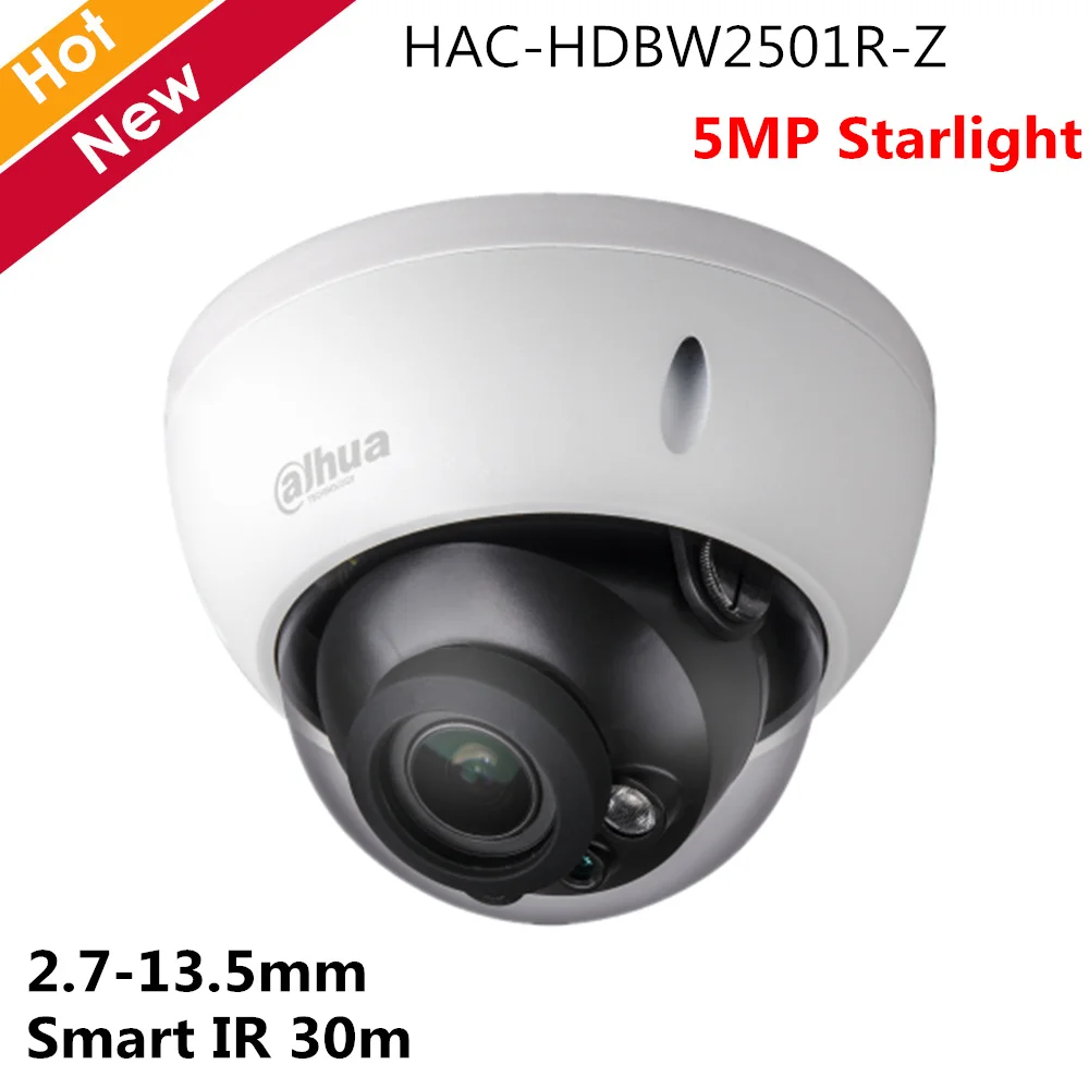 Dahua новая 5MP камера Starlight HDCVI 2 7 13 5 мм Моторизованный объектив Smart IR 30 метров CCTV