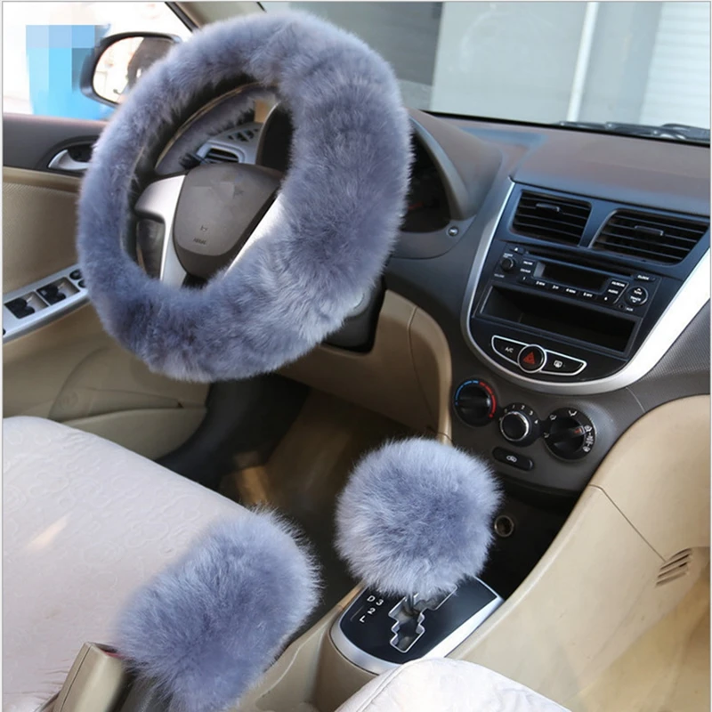 Зимние очень мягкие плюшевые Слиперы 3 шт./компл. Плюшевые чехол рулевого колеса