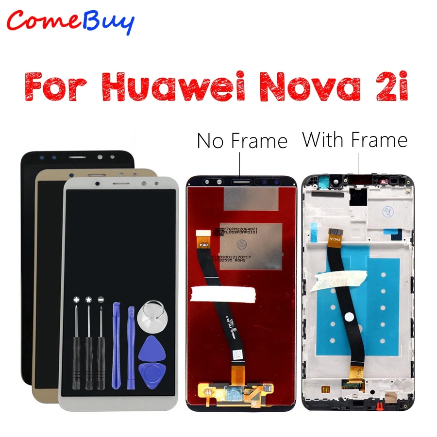 Для huawei Nova 2i ЖК-дисплей, сенсорная панель, дигитайзер экрана для huawei Nova 2i lcd с рамкой RNE L01 L21 L02 L22 замена экрана