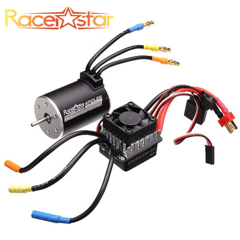 Racerstar 3650 бесщеточный водонепроницаемый двигатель 60A набор ESC для 1/10 Monster 1:10 Truggy