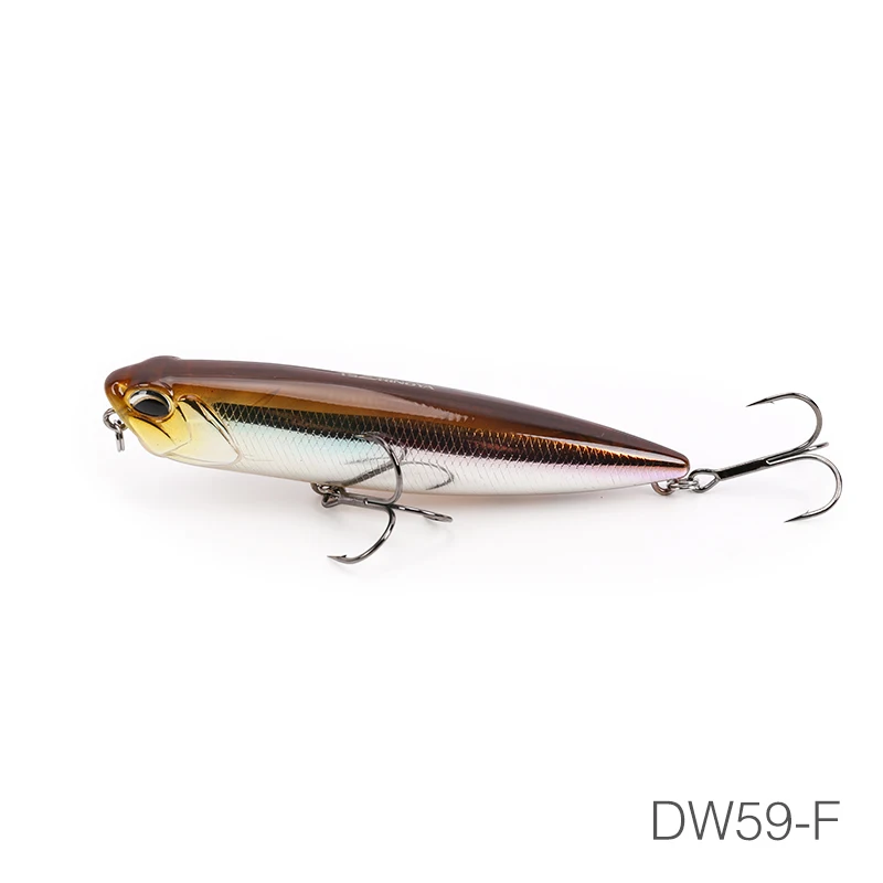 DW59-F TSURINOYA для рыбалки приманки DW59 Topwater воды карандаш z-образный жесткая приманка 85 мм 10,5g искусственных поплавок-приманка 5 цветов - Цвет: DW59-F
