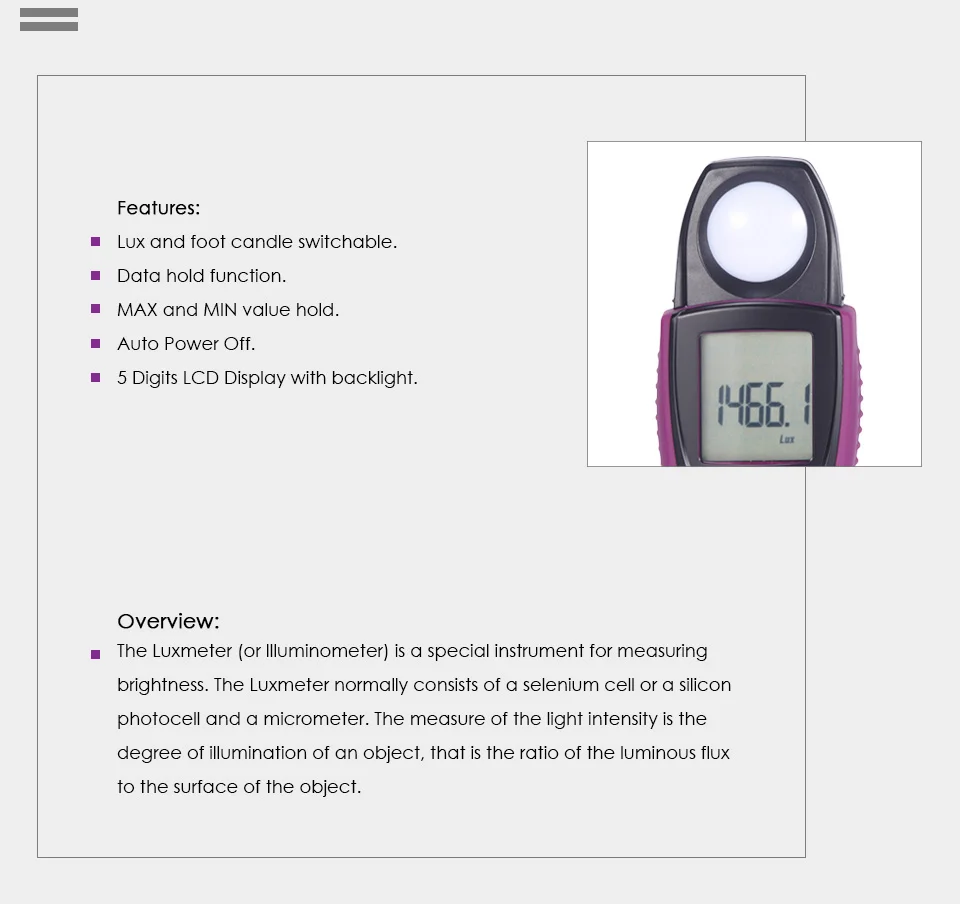 Nicetymeter ST8050 портативный FC/LUX дисплей 30000 Люкс карманный цифровой люкс-метр, светильник, спектрометр, УФ-метр