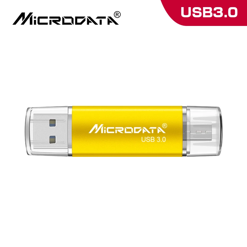 Golden USB 3,0 MicroDate высокоскоростной Макс 60 м/с флеш-накопитель 16 ГБ 32 ГБ usb флеш-накопитель 64 Гб 128 Гб OTG карта памяти usb для Android - Цвет: Golden