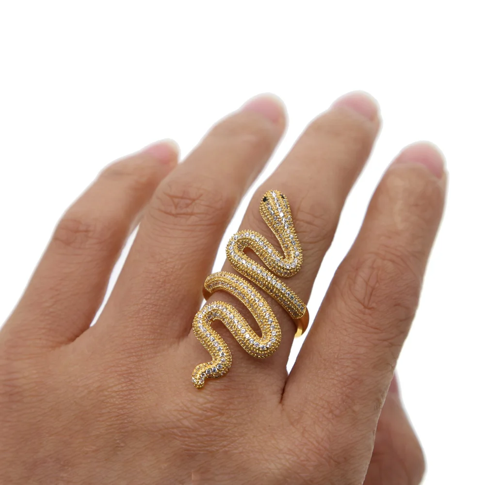 Кольца Crazy Snake готические Модные мужские и женские ювелирные изделия с длинным