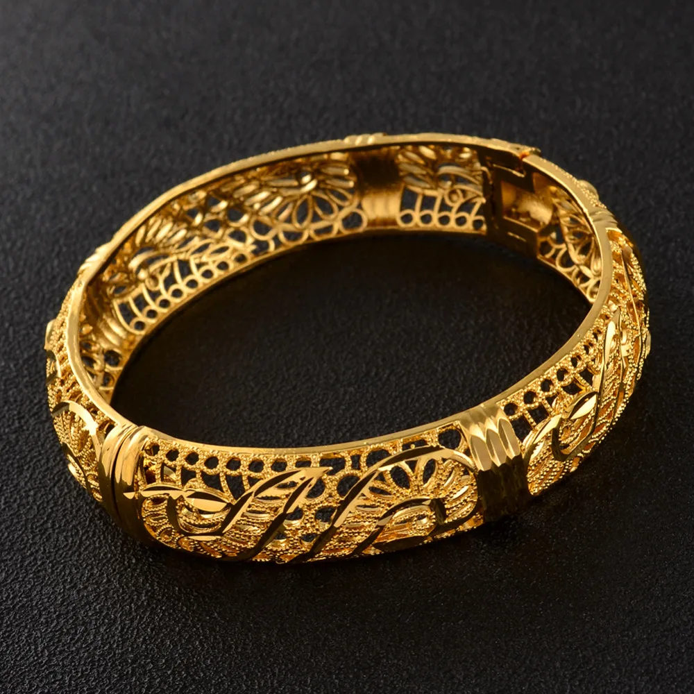 African Middle East Arab Gold Color Bride Bangle Bracelet for Women Good Jewelry Gifts #J0997 | Украшения и аксессуары