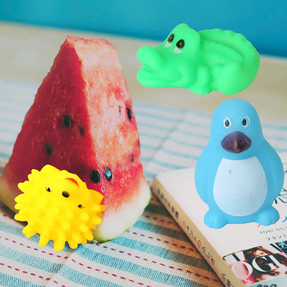 30 шт мини красочные игрушки животных модель резиновые для купания милый