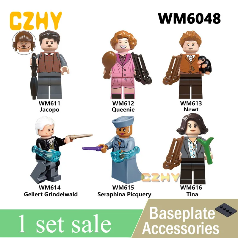WM6048 Распродажа, серия Harry Potters Luna Longbottom Trelawney Flitwick Mad-eye Dobby Cho Chang, строительные блоки, Подарочные игрушки WM6041 - Цвет: WM6048