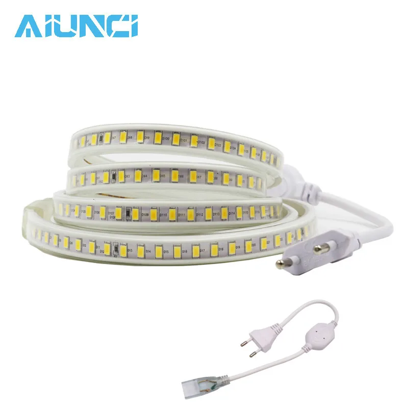 Светодиодная ленсветильник 5730SMD 220 В светодиодов/м суперъяркий