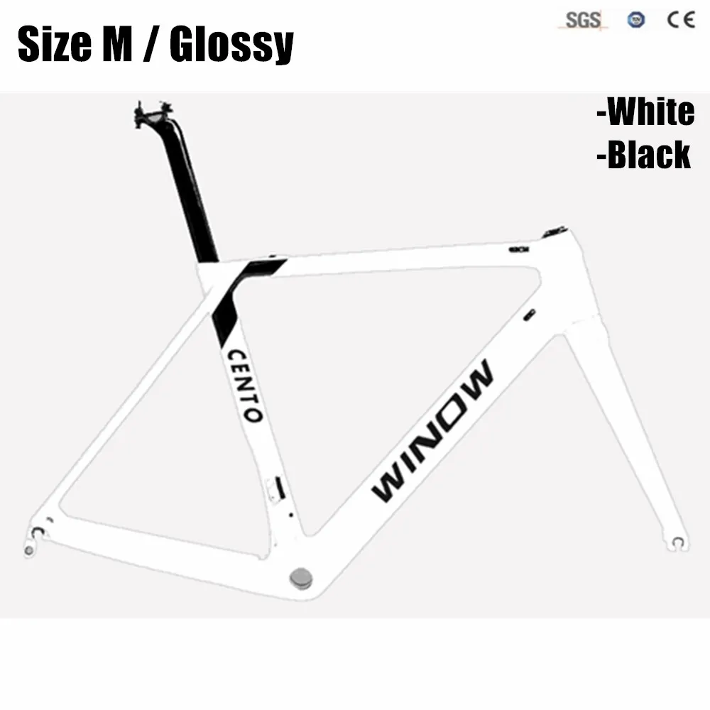 Size M Glossy Супер легкая углеродная велосипедная Рама XS S M L XLcarbon Аэро рамка для дороги карбоновый скоростной дорожный каркас+ вилка+ гарнитура - Цвет: Size M Glossy