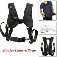 pro durable double dual shoulder strap belt sling camera strap for 2 digital dslr slr camera