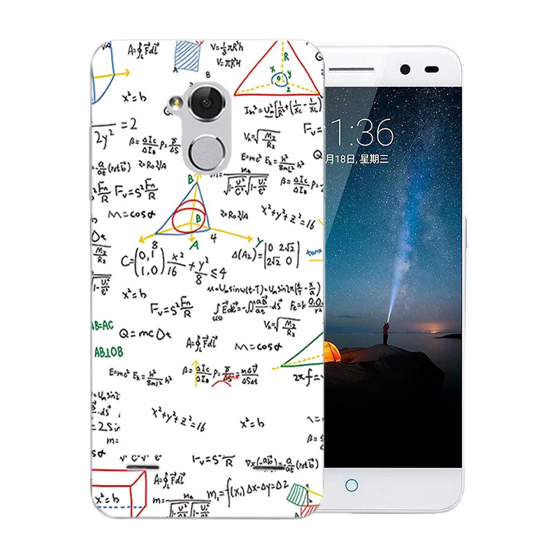 5 0-дюймовый чехол для ZTE Blade V7 Lite прозрачный мягкий силиконовый с красочным