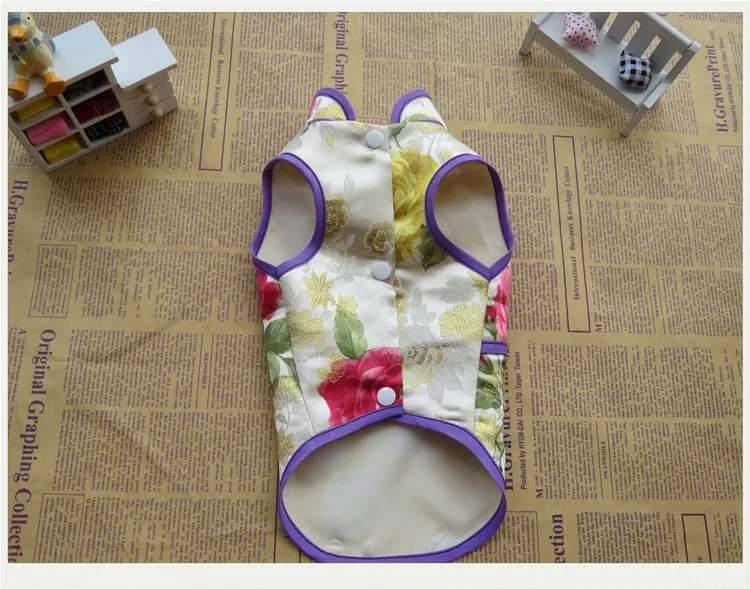 Cheongsam летняя одежда для собак платья для животных для собак юбка китайская собака платье щенок кошка одежда для собак Домашние животные одежда чихуахуа