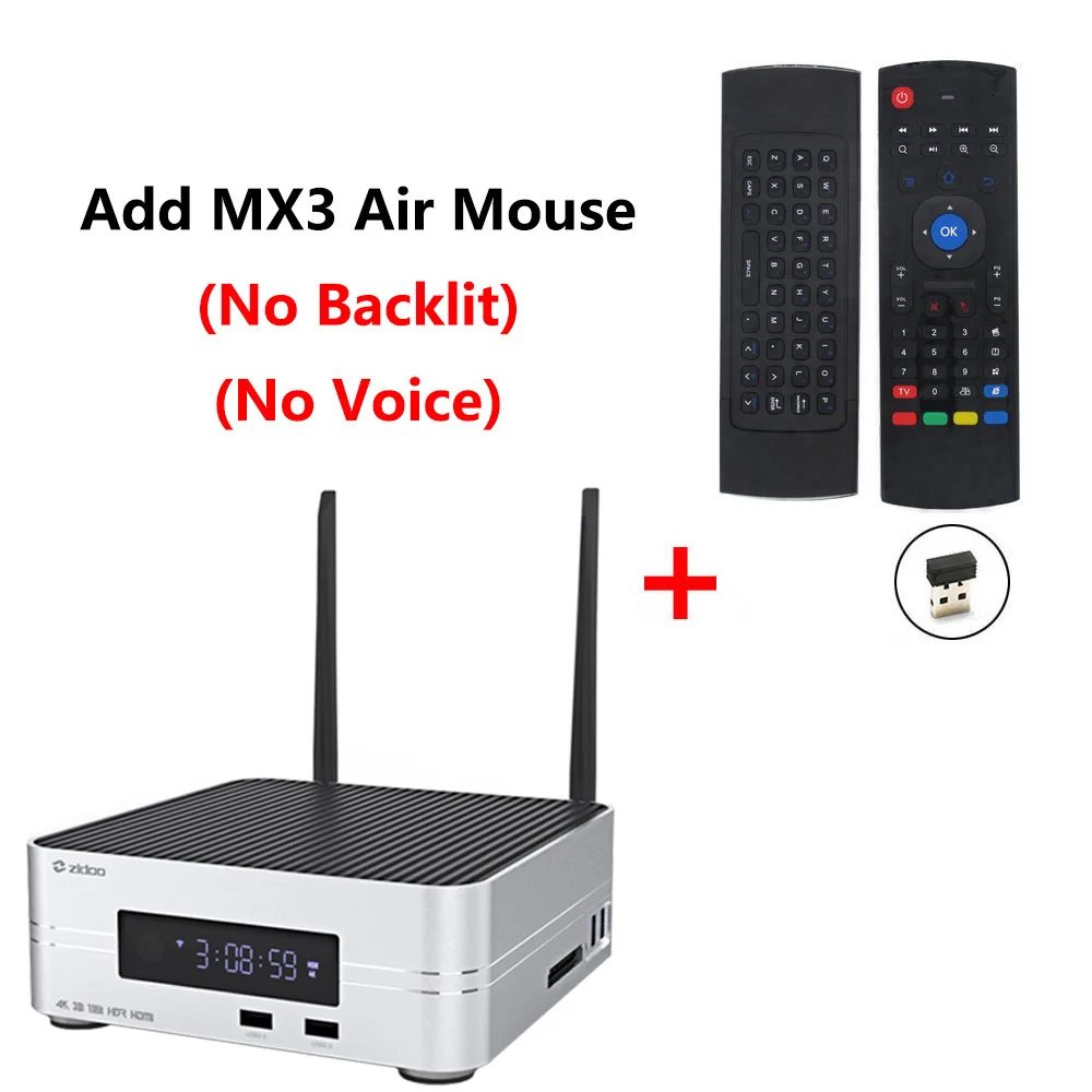 Z10 add MX3 Zidoo Z10 Android 7,1 ТВ-приставка 1000M LAN 4K HDR смарт-приставка Realtek RTD1296 2 Гб ОЗУ 16 Гб ПЗУ поддержка 3," HDD медиаплеер - Цвет: Z10 add MX3